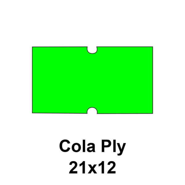 Cenovkové etikety Cola PLY 21x12 zelené