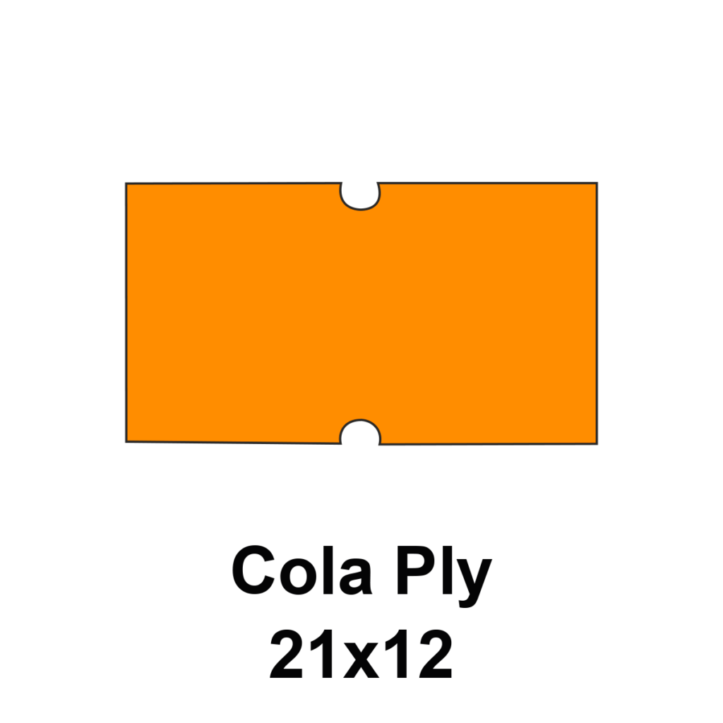 67974 - Cenovkové etikety Cola PLY 21x12 oranžové