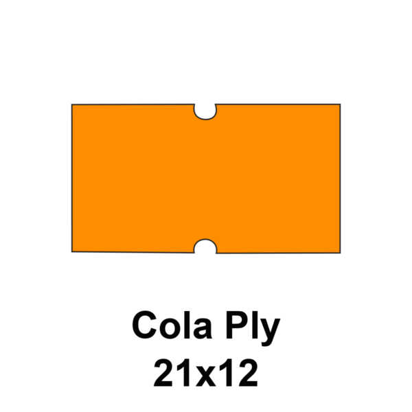 Cenovkové etikety Cola PLY 21x12 oranžové