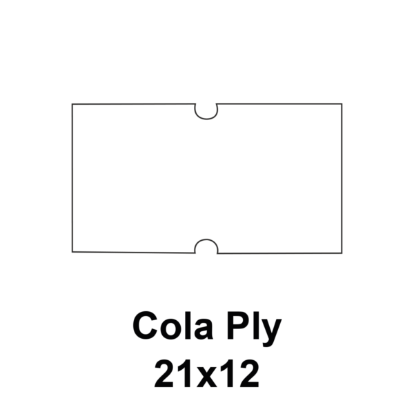 Cenovkové etikety Cola PLY 21x12 biele