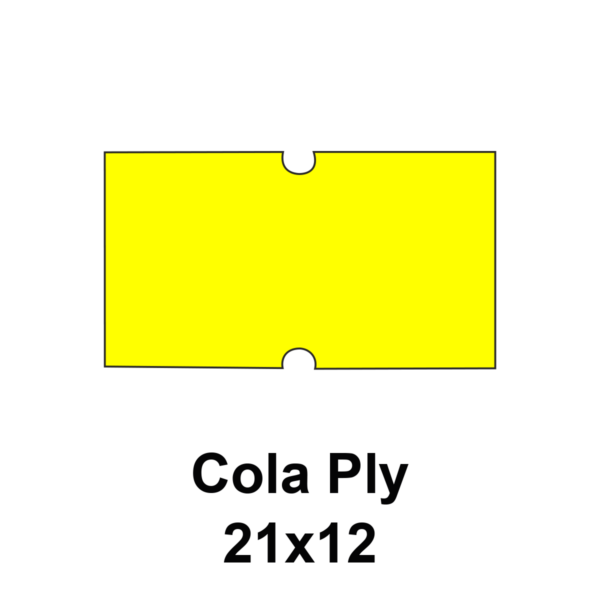 Cenovkové etikety Cola PLY 21x12 žlté