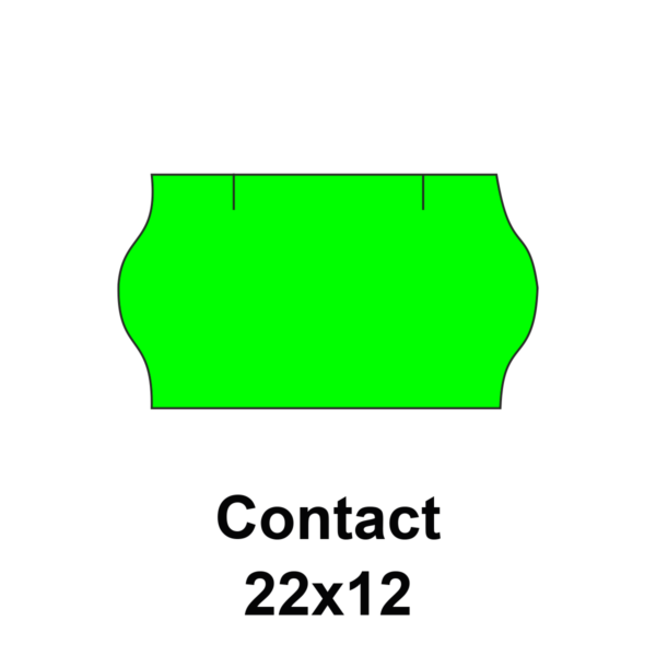 Cenovkové etikety Contact 22x12 zelené