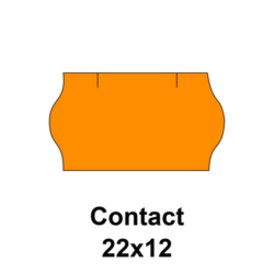 Cenovkové etikety Contact 22x12 oranžové