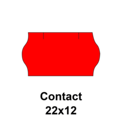 Cenovkové etikety Contact 22×12 červené