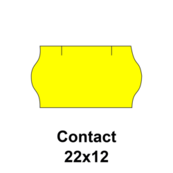 Cenovkové etikety Contact 22x12 žlté