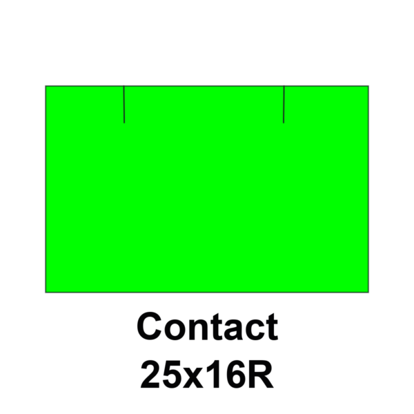 Cenovkové etikety CONTACT 25x16R zelené