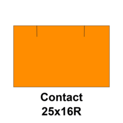 Cenovkové etikety CONTACT 25x16R oranžové