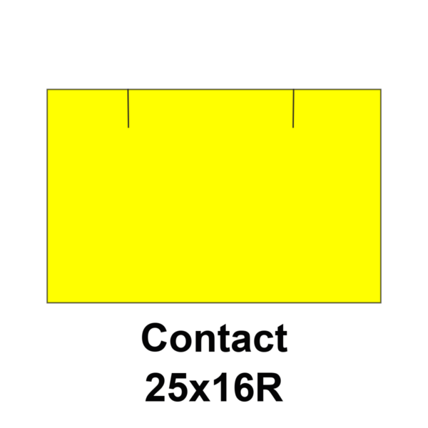 Cenovkové etikety CONTACT 25x16R žlté