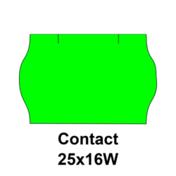 Cenovkové etikety CONTACT 25x16W zelené