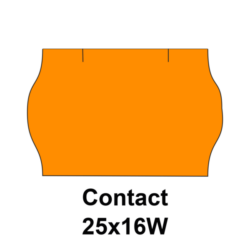Cenovkové etikety CONTACT 25x16W oranžové