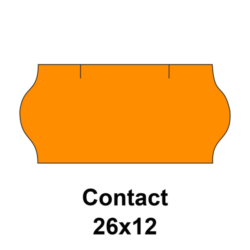 Cenovkové etikety Contact 26x12 oranžové