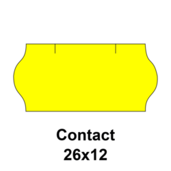 Cenovkové etikety Contact 26x12 žlté