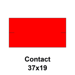 Cenovkové etikety Contact 37×19 červené