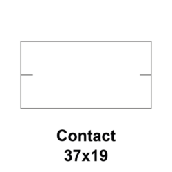 Cenovkové etikety Contact 37×19 biele