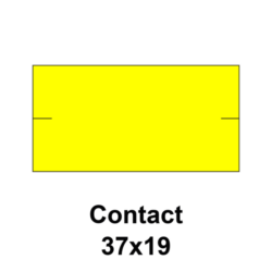 Cenovkové etikety Contact 37×19 žlté