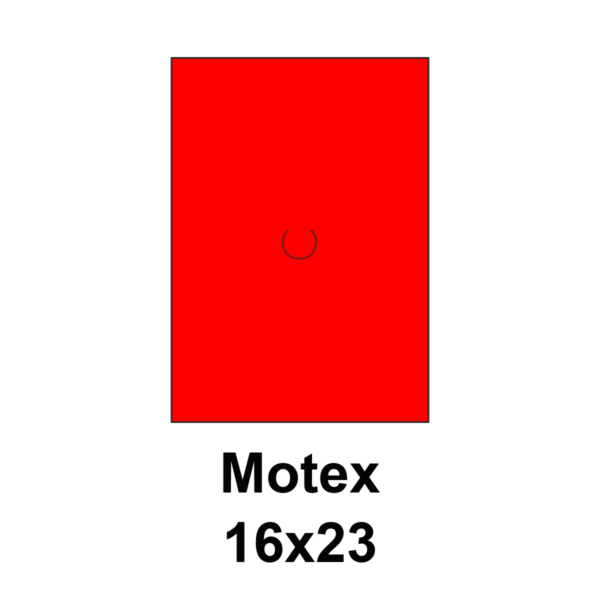 Cenovkové etikety Motex 16x23 červené