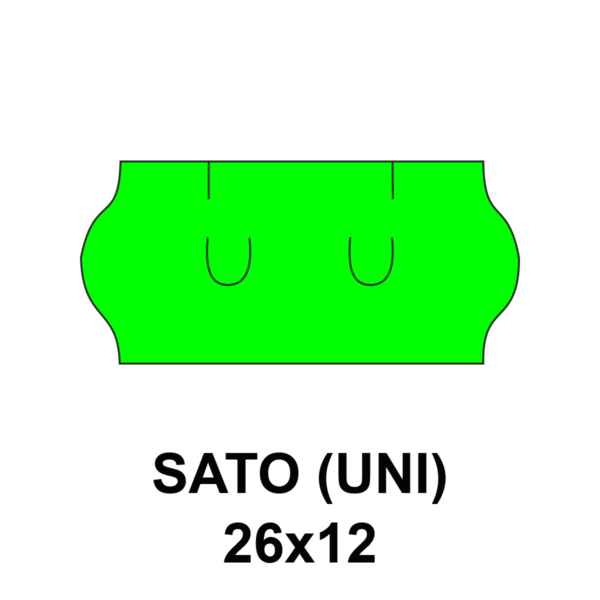 Cenovkové etikety Sato 26x12 zelené