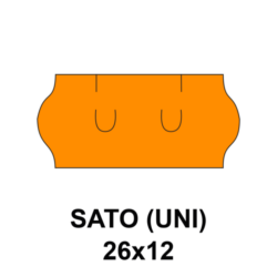 Cenovkové etikety Sato 26×12 oranžové