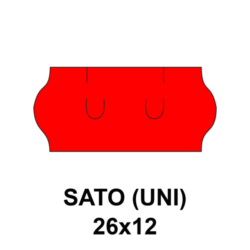 Cenovkové etikety Sato 26x12 červené