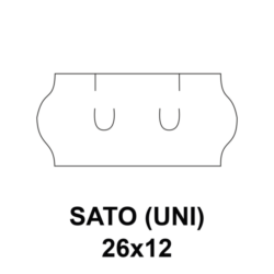 Cenovkové etikety Sato 26×12 biele