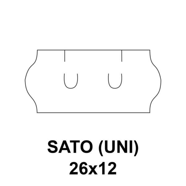 Cenovkové etikety Sato 26x12 biele