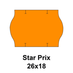 Cenovkové etikety Start Prix 26×18 oranžové