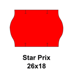 Cenovkové etikety Start Prix 26x18 červené