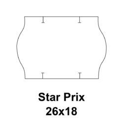 Cenovkové etikety Start Prix 26x18 biele