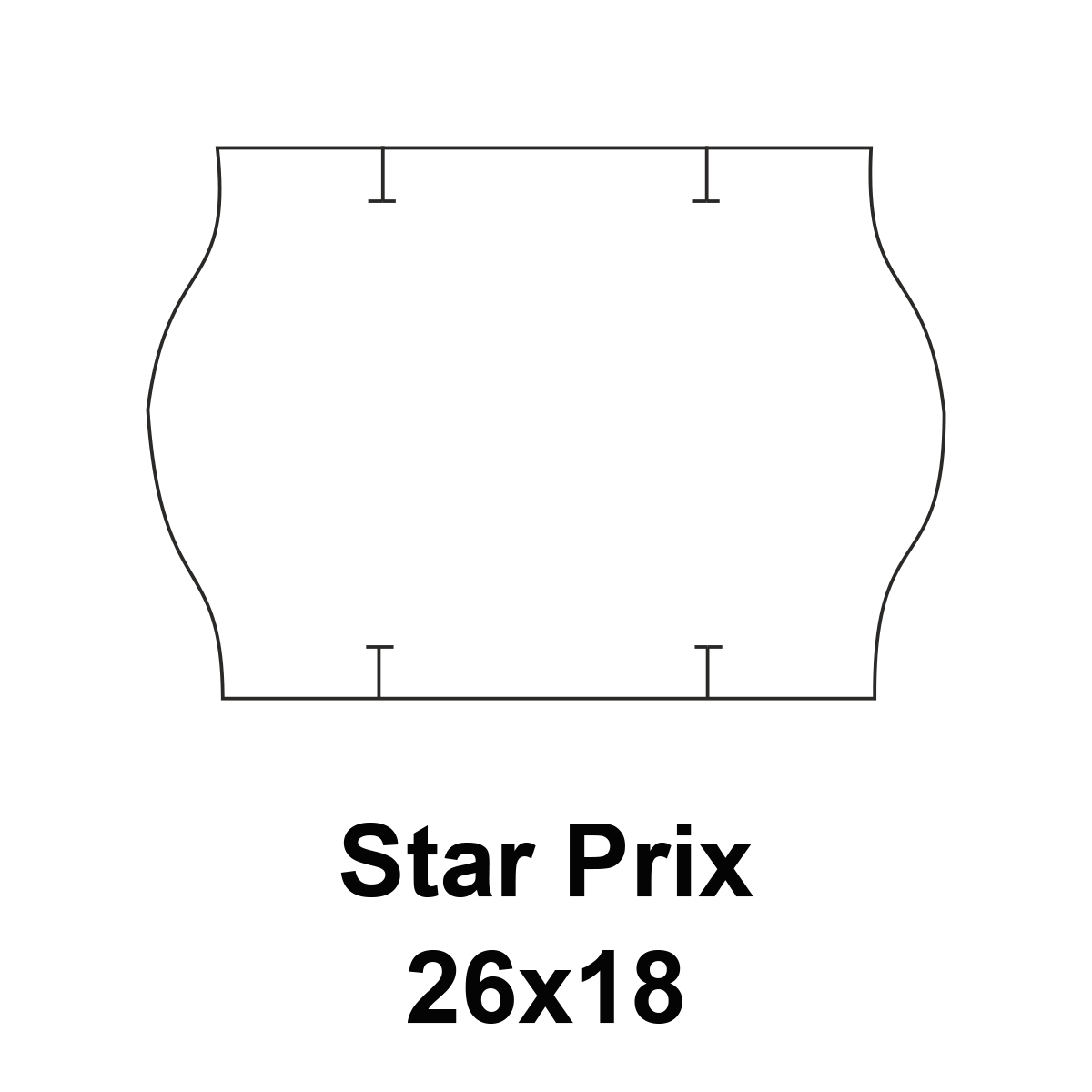 Cenovkové etikety Start Prix 26x18 biele