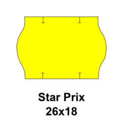 Cenovkové etikety Start Prix 26×18 žlté