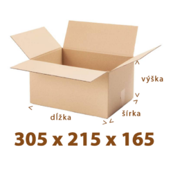 Kartónová krabica 305x215x165mm 3VVL