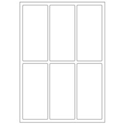 Print etikety A6 31x69 mm, biele