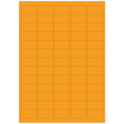 Print etikety 38x21,2 mm, oblé rohy, reflex. oranžové, 65ks/A4